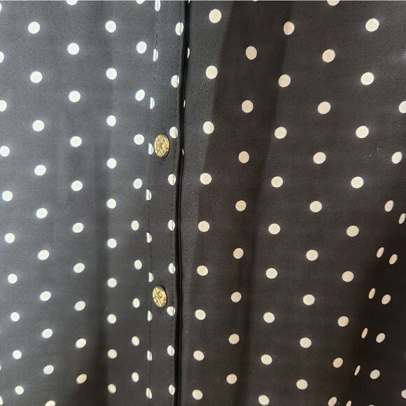 Jaclyn Smith collection XXL BlackWhite LngSlvs V-neck Collar Women’s Top Blouse - Picture 4 of 8